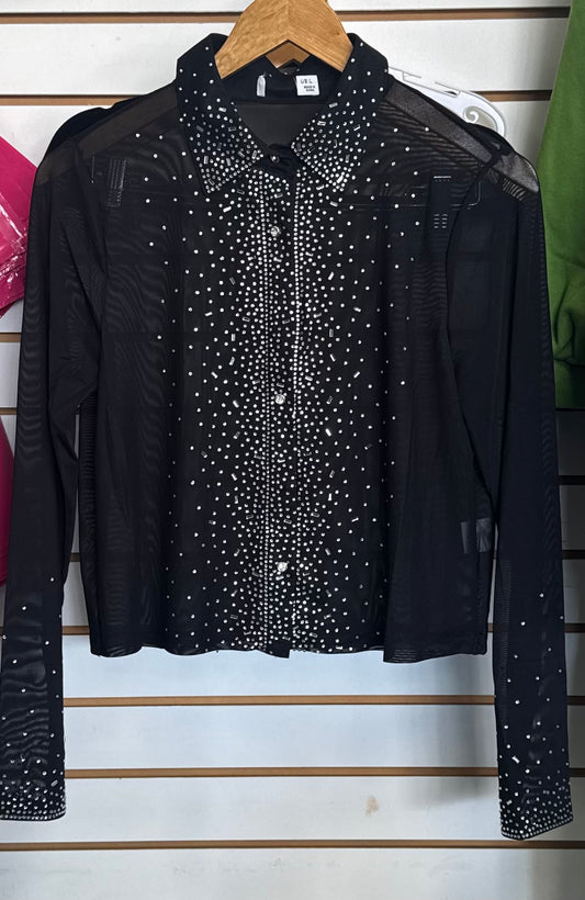 Black  sheer top