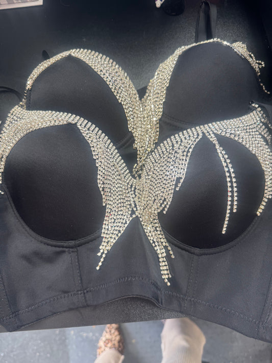 Rhinestone bra