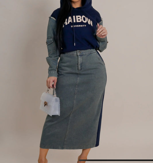 GOING AWAY SKIRT SET - BLUE