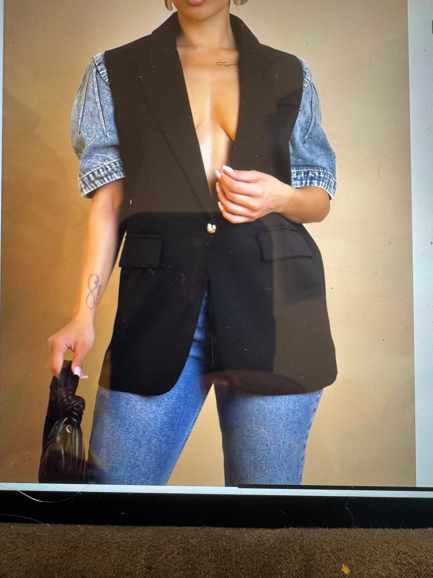 Denim blazer