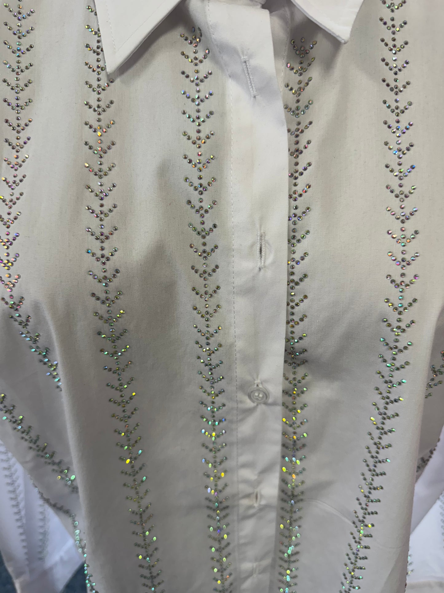 Rhinestone button up