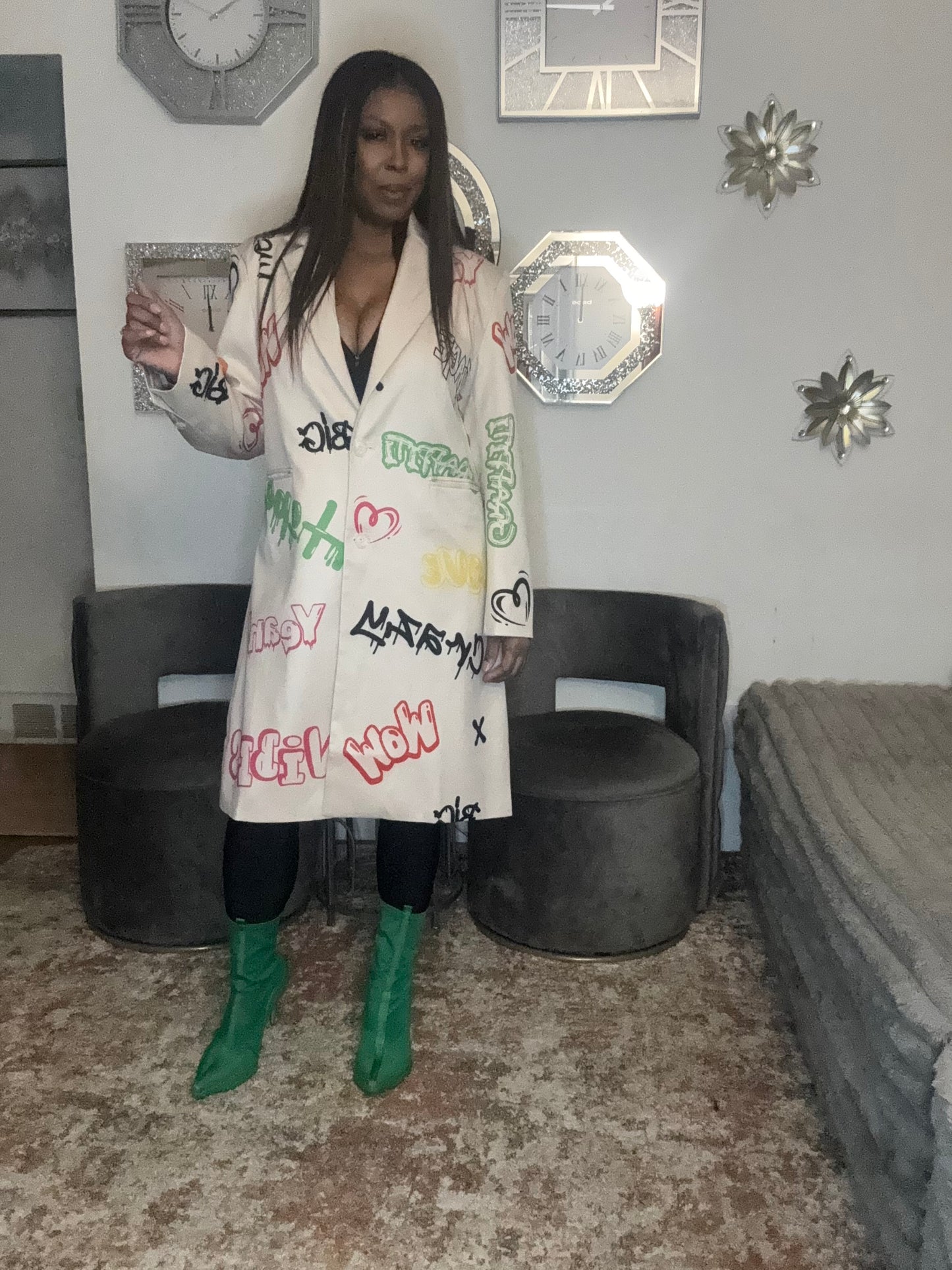 Graffiti blazer (long)