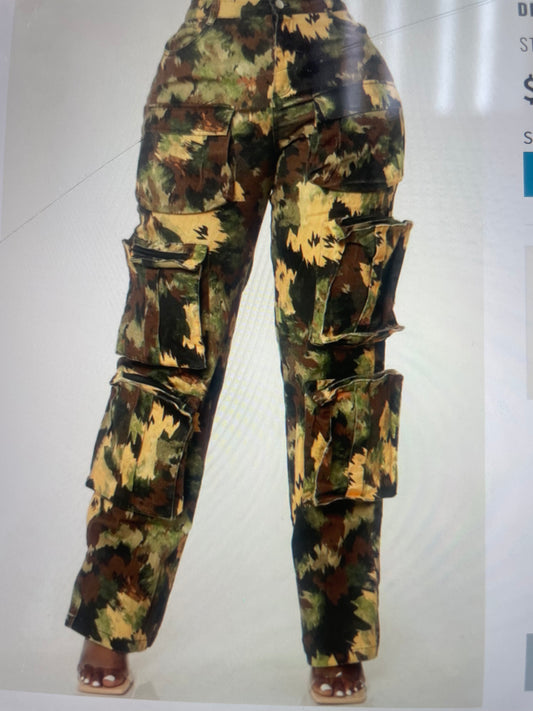 Camo yellow pants